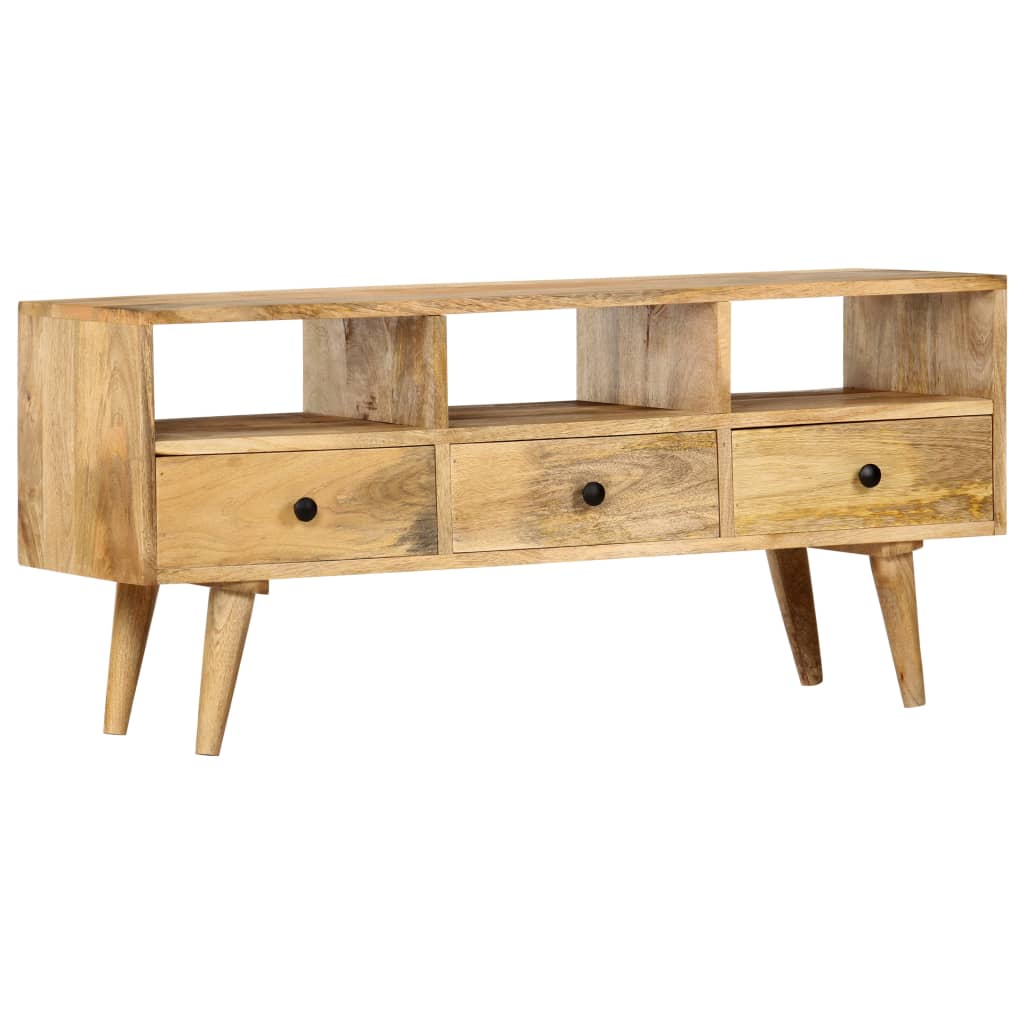 TV Cabinet 110x36x50 cm Solid Mango Wood - OLBRIT