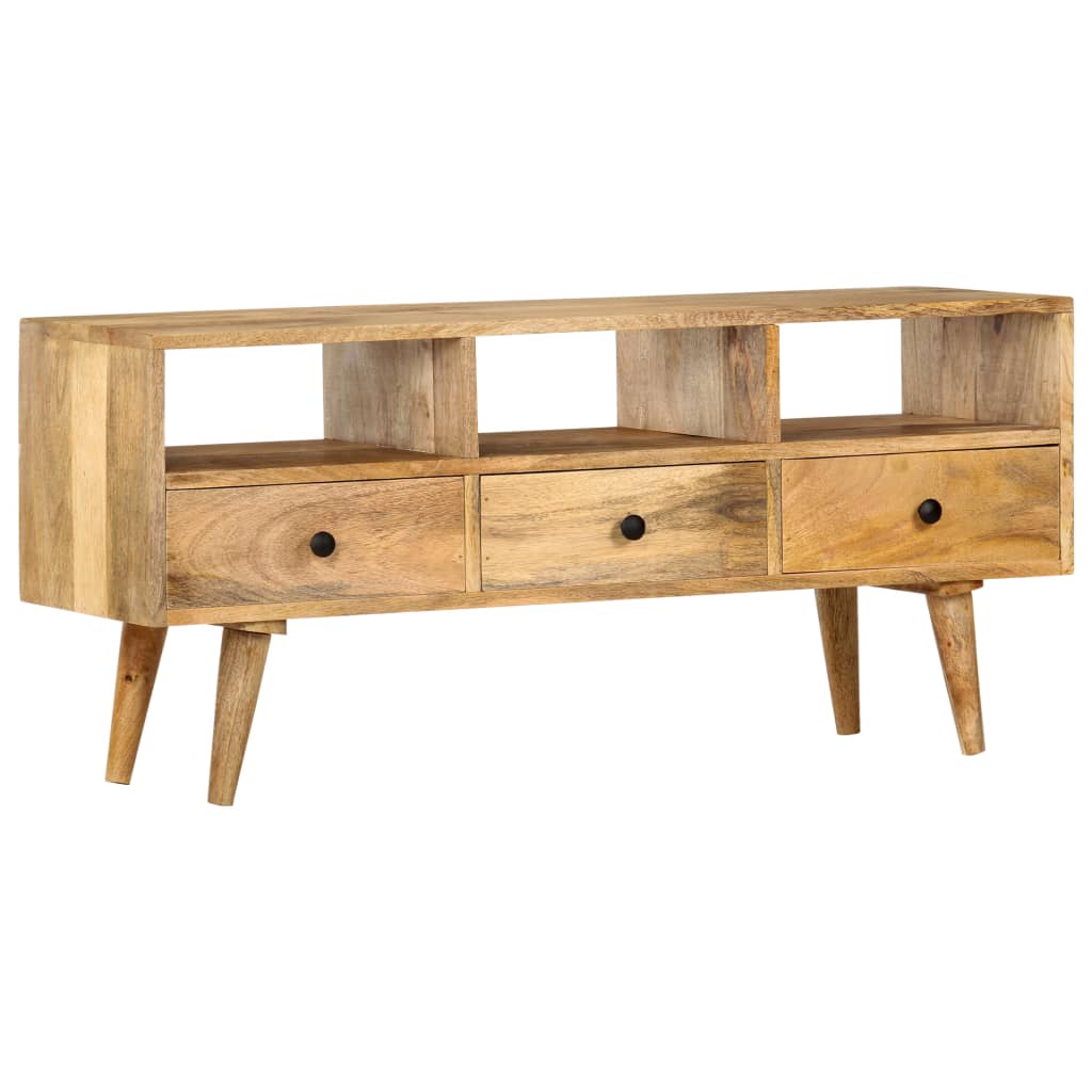 TV Cabinet 110x36x50 cm Solid Mango Wood - OLBRIT