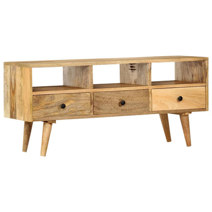 TV Cabinet 110x36x50 cm Solid Mango Wood - OLBRIT
