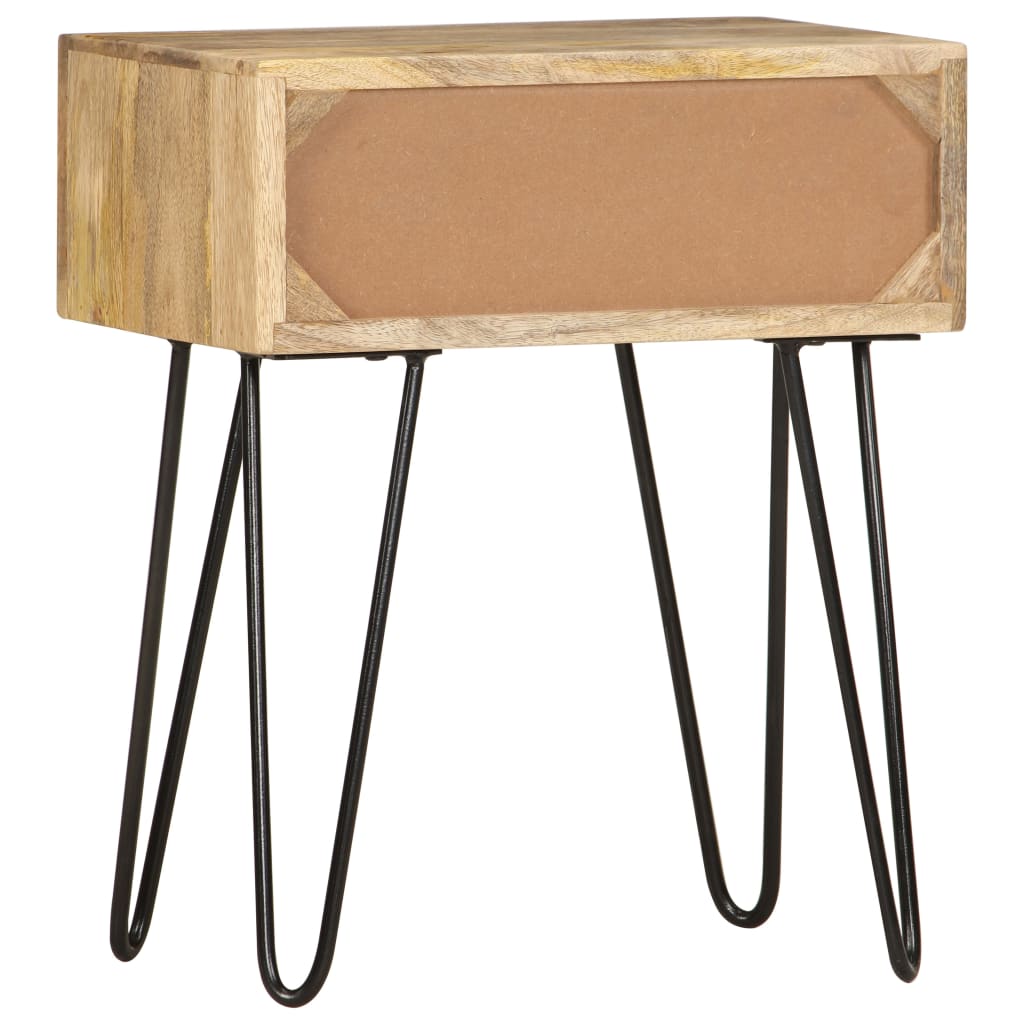 Bedside Cabinet 40x30x50 cm Solid Mango Wood - OLBRIT