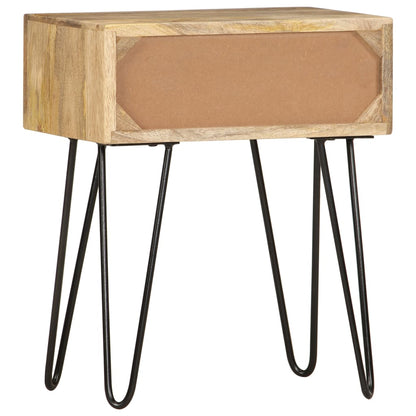 Bedside Cabinet 40x30x50 cm Solid Mango Wood - OLBRIT