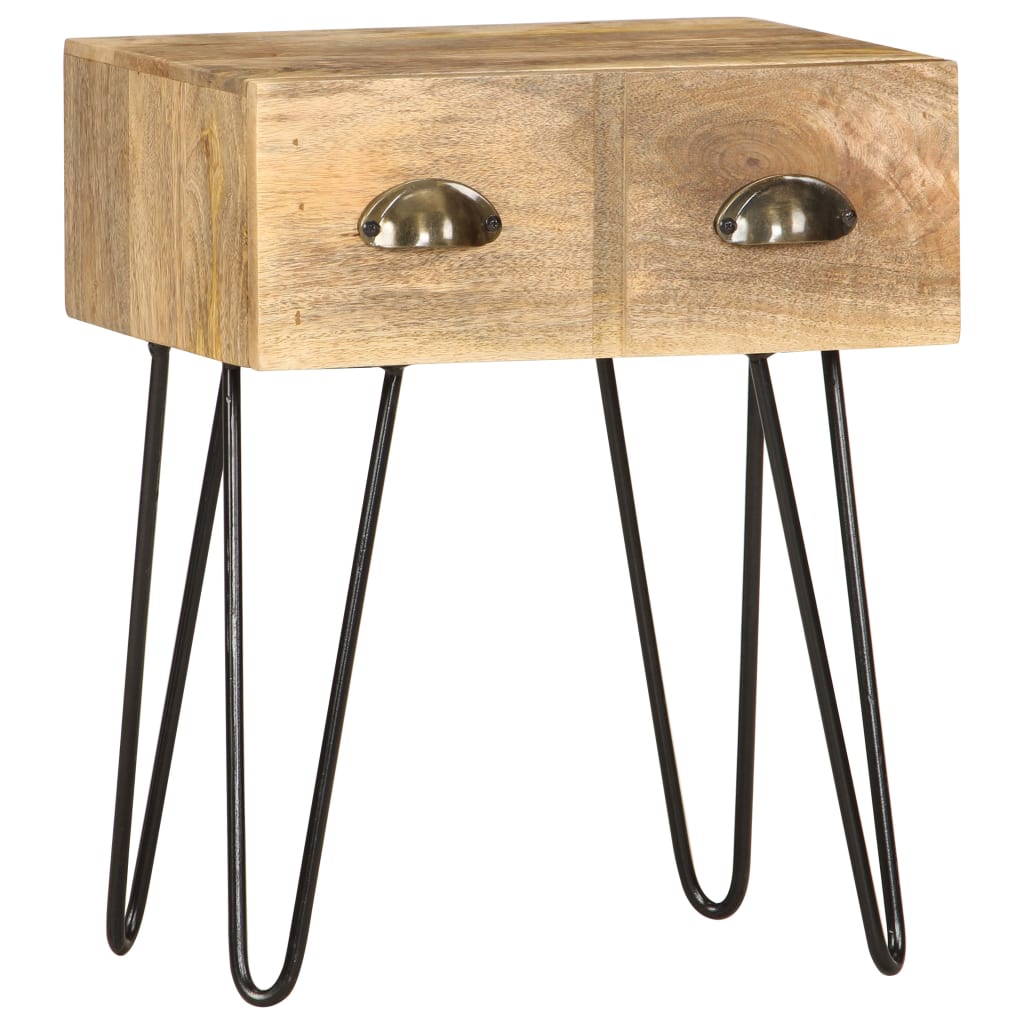 Bedside Cabinet 40x30x50 cm Solid Mango Wood - OLBRIT