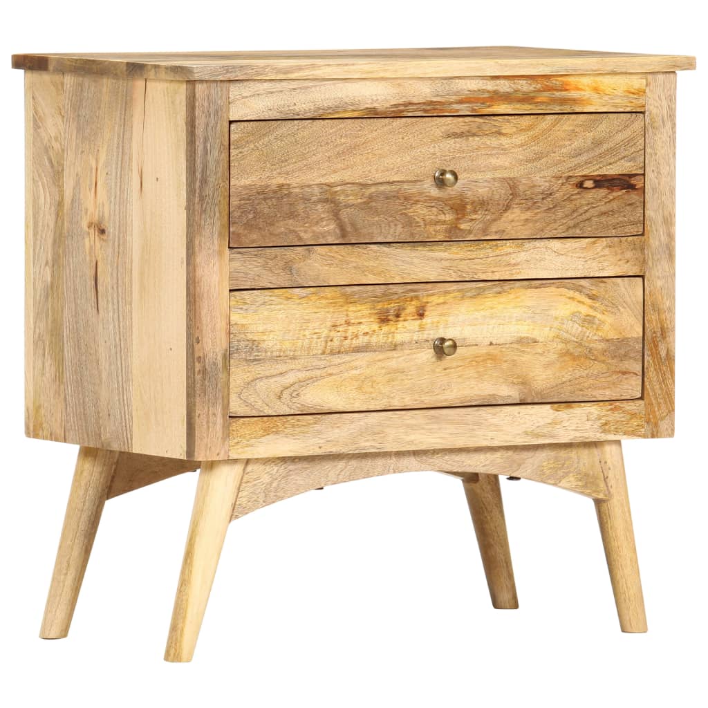 vidaXL Bedside Cabinet 65x35x60 cm Solid Mango Wood - OLBRIT