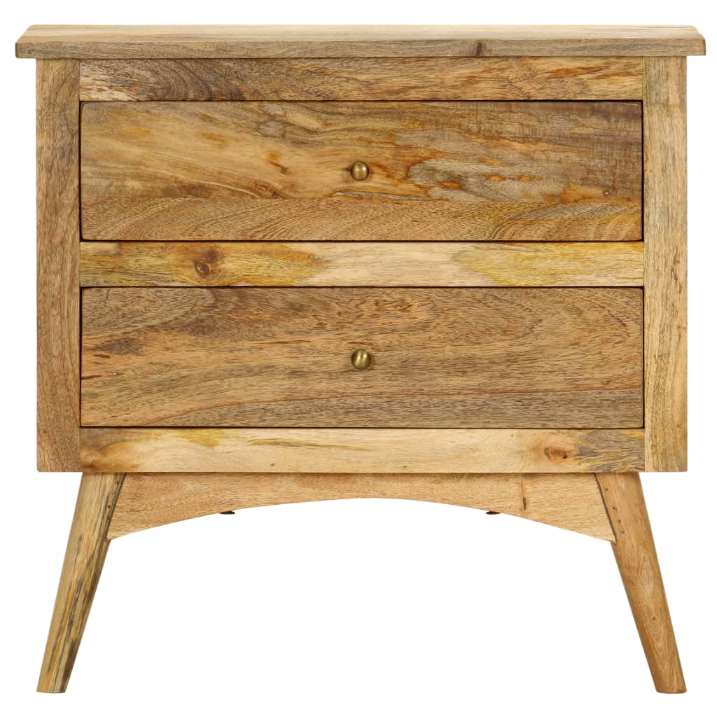 vidaXL Bedside Cabinet 65x35x60 cm Solid Mango Wood - OLBRIT