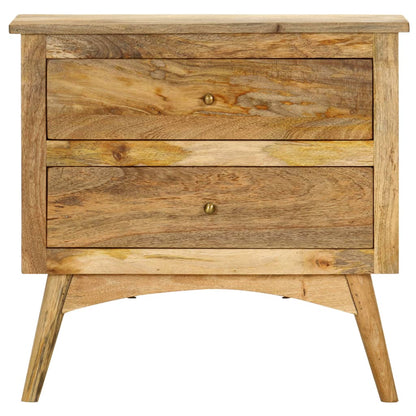 vidaXL Bedside Cabinet 65x35x60 cm Solid Mango Wood - OLBRIT