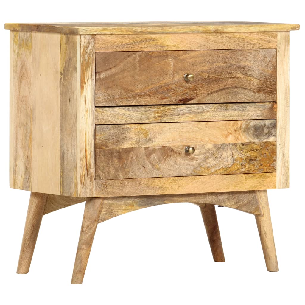 vidaXL Bedside Cabinet 65x35x60 cm Solid Mango Wood - OLBRIT