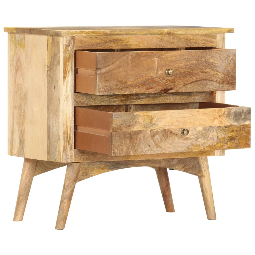 vidaXL Bedside Cabinet 65x35x60 cm Solid Mango Wood - OLBRIT
