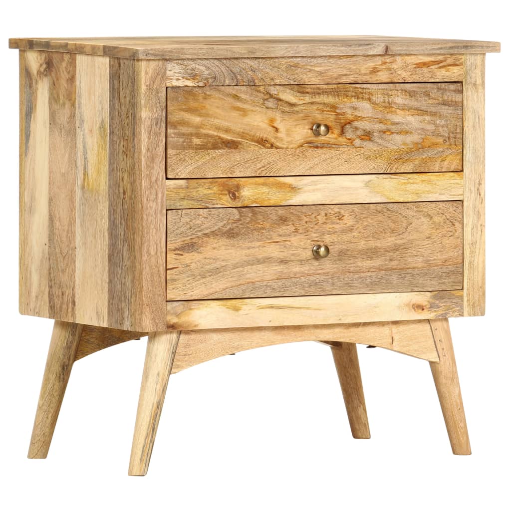 vidaXL Bedside Cabinet 65x35x60 cm Solid Mango Wood - OLBRIT