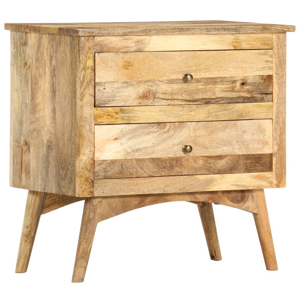 vidaXL Bedside Cabinet 65x35x60 cm Solid Mango Wood - OLBRIT