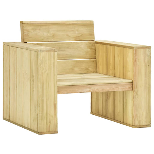 Garden Chair 89x76x76 cm Impregnated Pinewood - OLBRIT