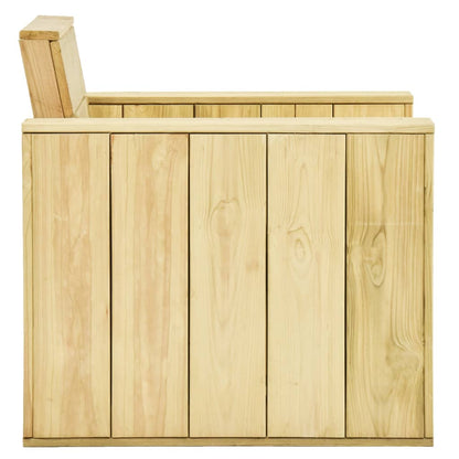 Garden Chair 89x76x76 cm Impregnated Pinewood - OLBRIT