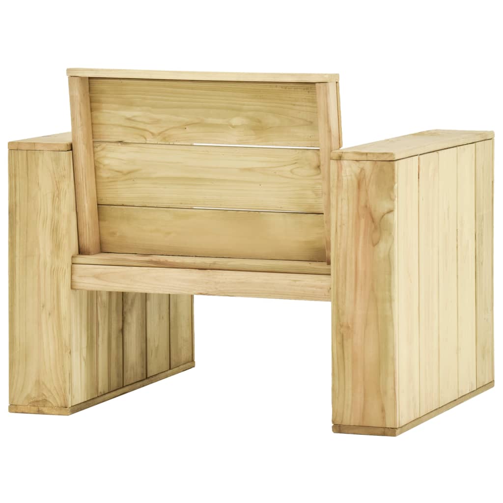 Garden Chair 89x76x76 cm Impregnated Pinewood - OLBRIT