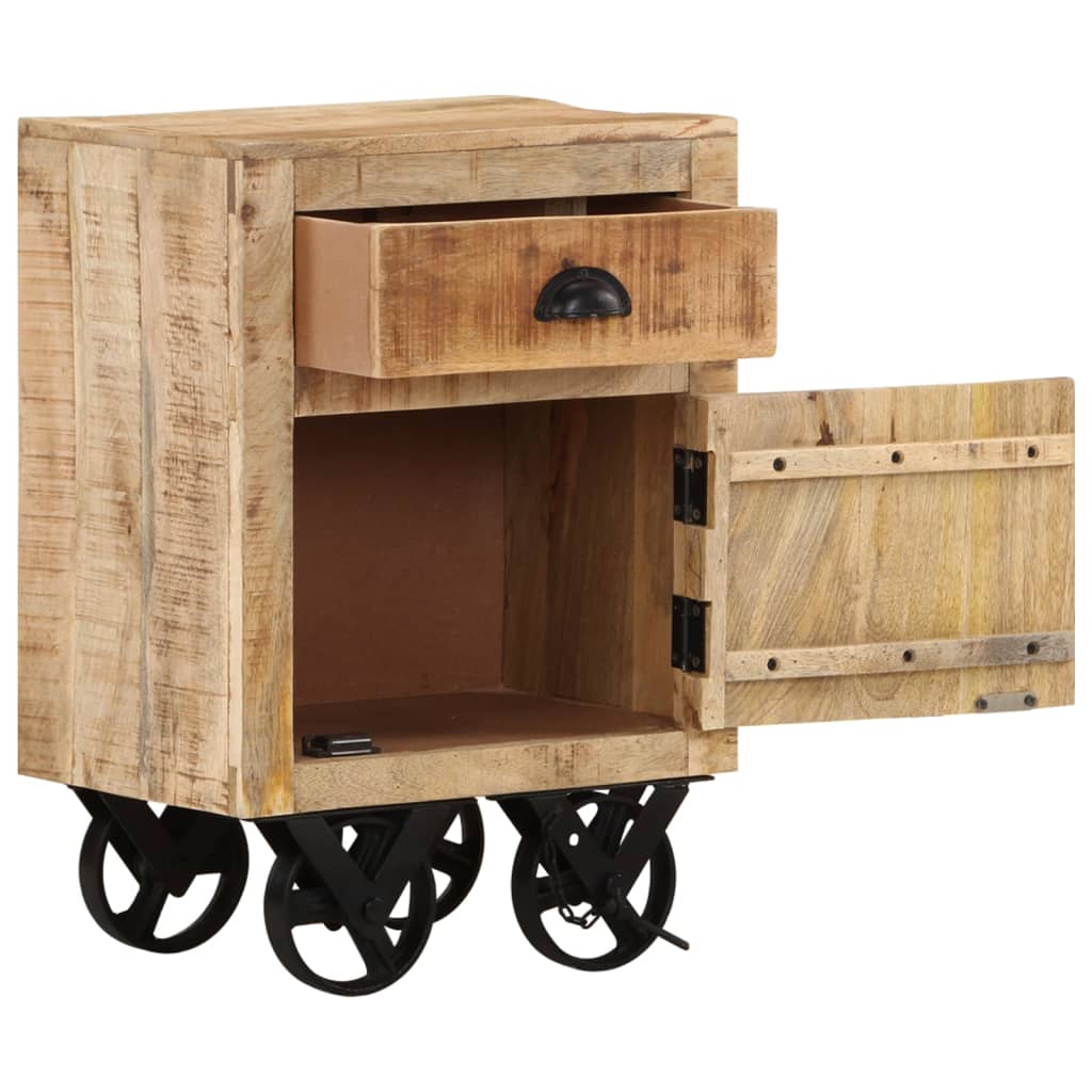 Bedside Cabinet 40x30x57 cm Solid Mango Wood - OLBRIT