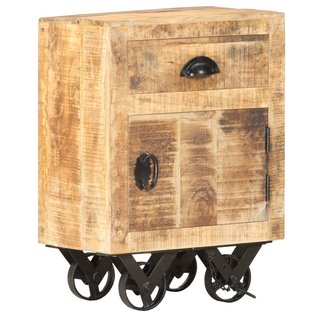 Bedside Cabinet 40x30x57 cm Solid Mango Wood - OLBRIT