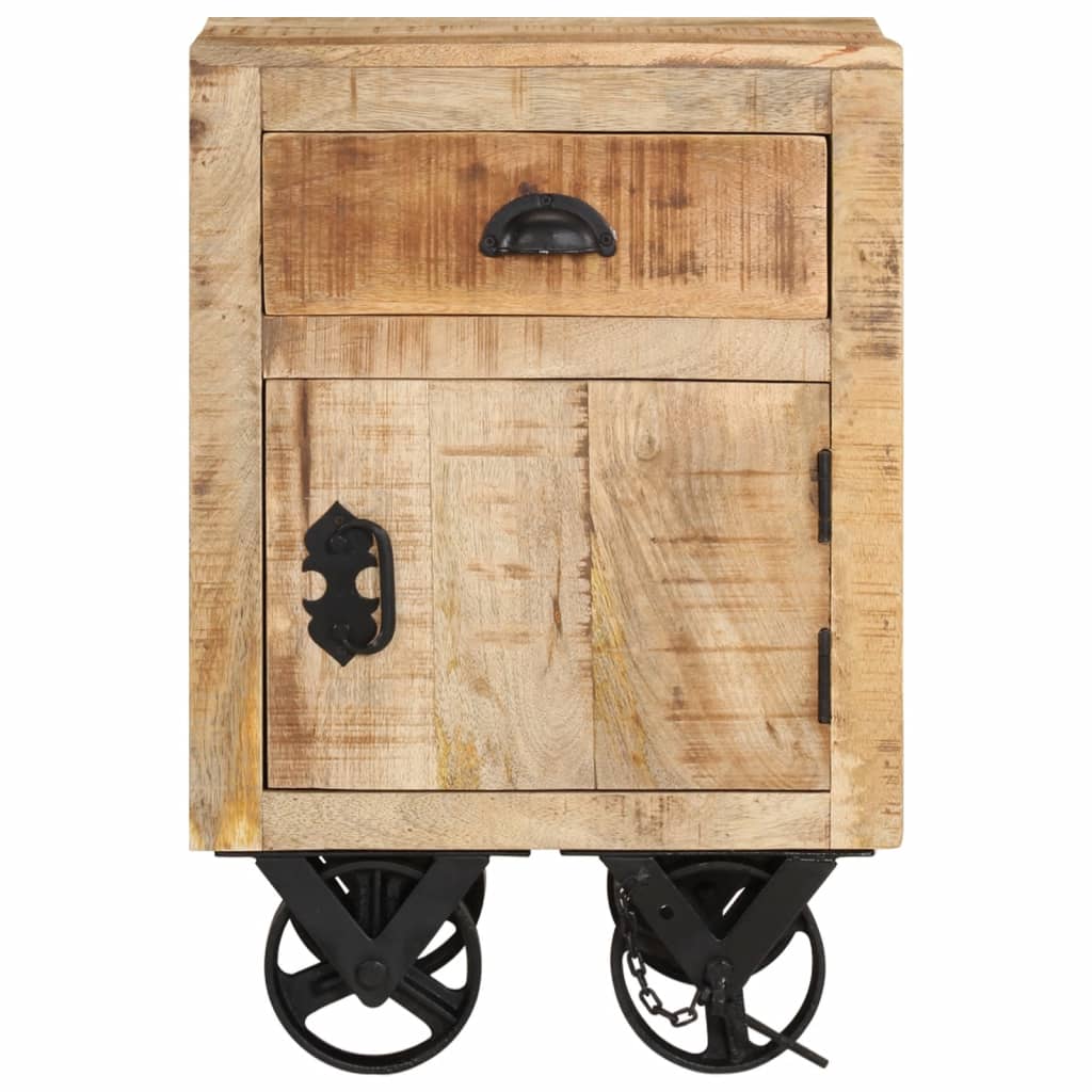 Bedside Cabinet 40x30x57 cm Solid Mango Wood - OLBRIT