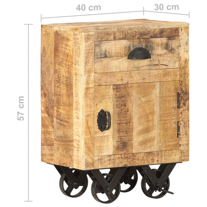 Bedside Cabinet 40x30x57 cm Solid Mango Wood - OLBRIT