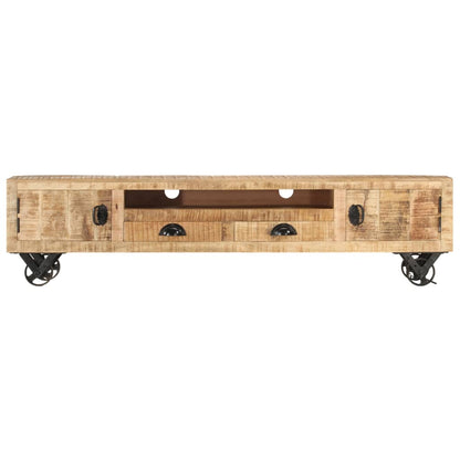 TV Cabinet 150x30x37 cm Solid Mango Wood - OLBRIT