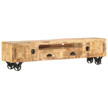 TV Cabinet 150x30x37 cm Solid Mango Wood - OLBRIT