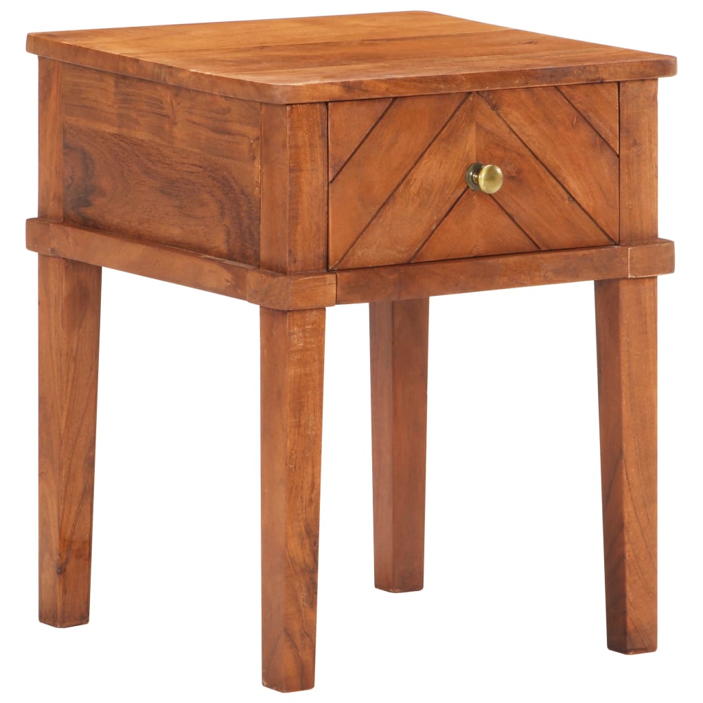 Bedside Cabinet 40x40x50 cm Solid Acacia Wood - OLBRIT