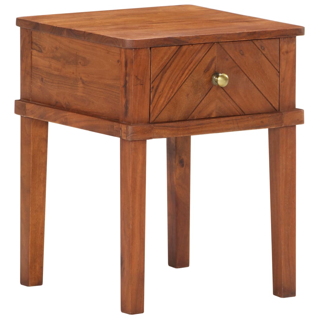 Bedside Cabinet 40x40x50 cm Solid Acacia Wood - OLBRIT