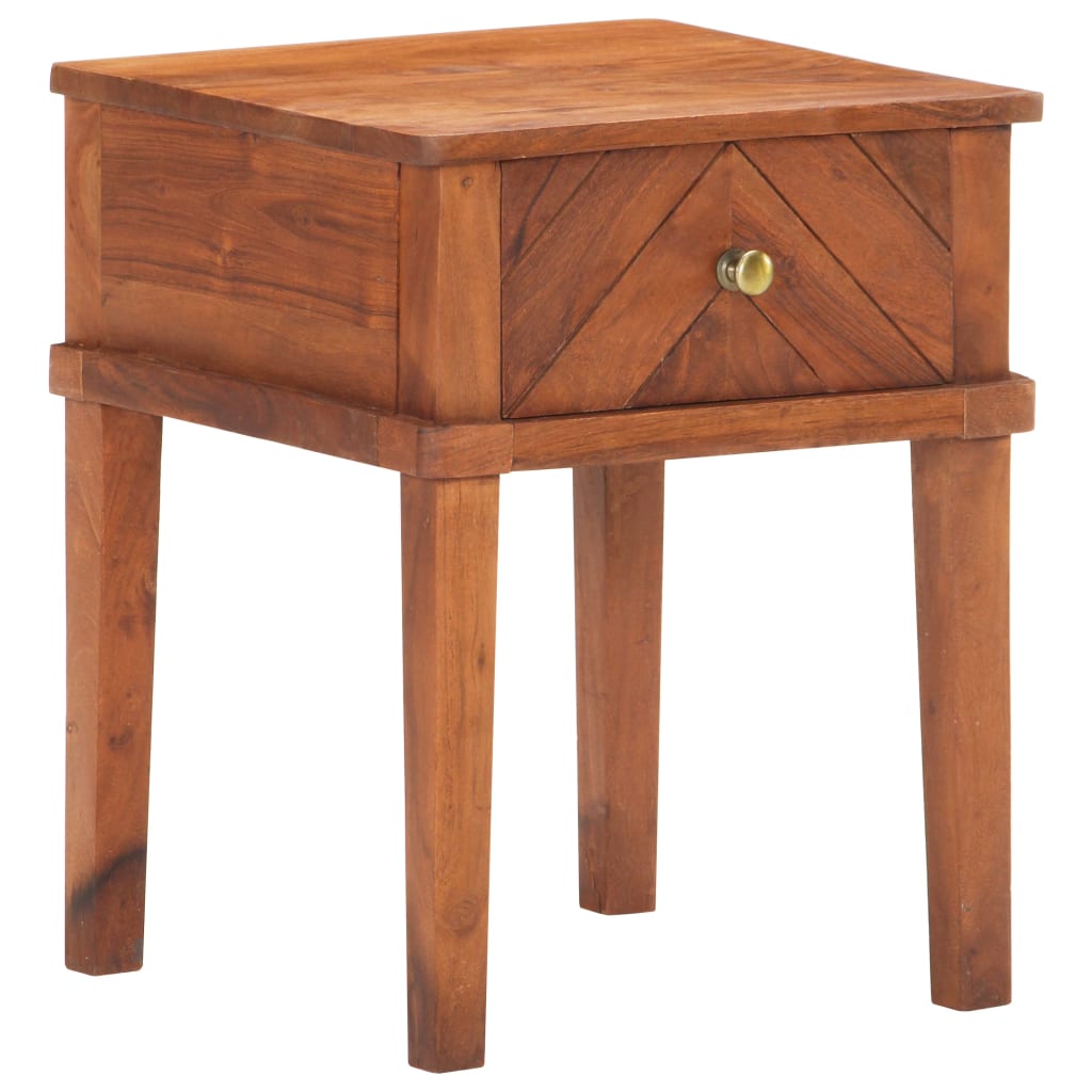 Bedside Cabinet 40x40x50 cm Solid Acacia Wood - OLBRIT