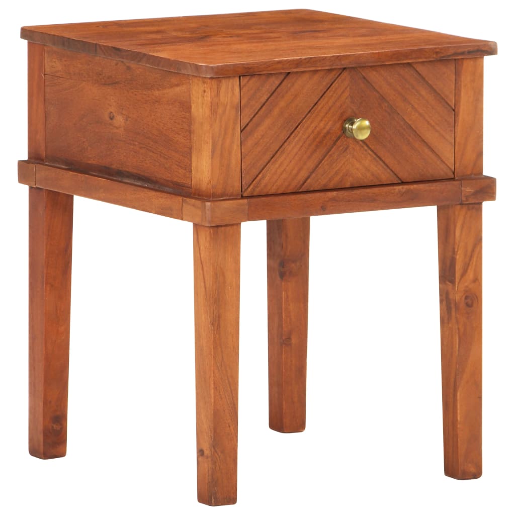 Bedside Cabinet 40x40x50 cm Solid Acacia Wood - OLBRIT