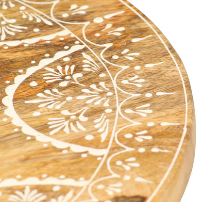 vidaXL Hand-painted Stool 38x38x35 cm Solid Mango Wood - OLBRIT