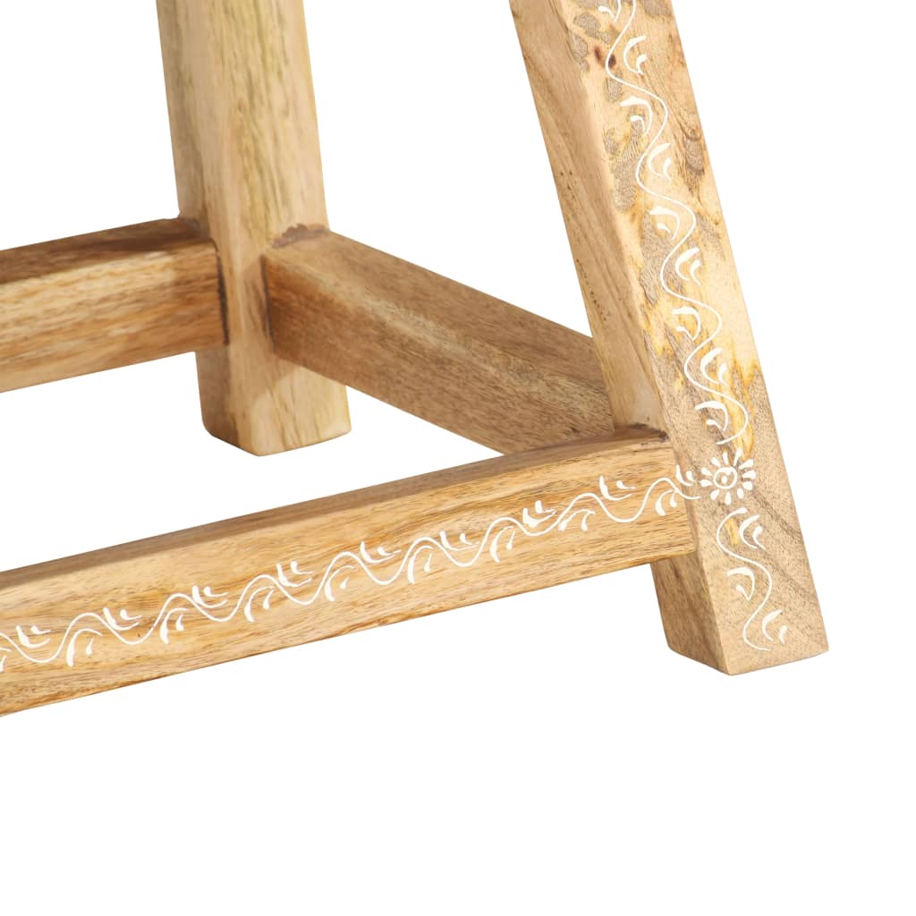vidaXL Hand-painted Stool 38x38x35 cm Solid Mango Wood - OLBRIT
