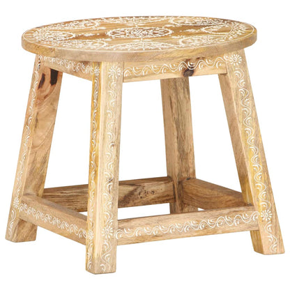vidaXL Hand-painted Stool 38x38x35 cm Solid Mango Wood - OLBRIT
