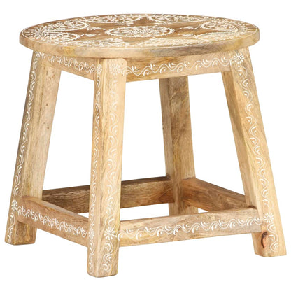vidaXL Hand-painted Stool 38x38x35 cm Solid Mango Wood - OLBRIT