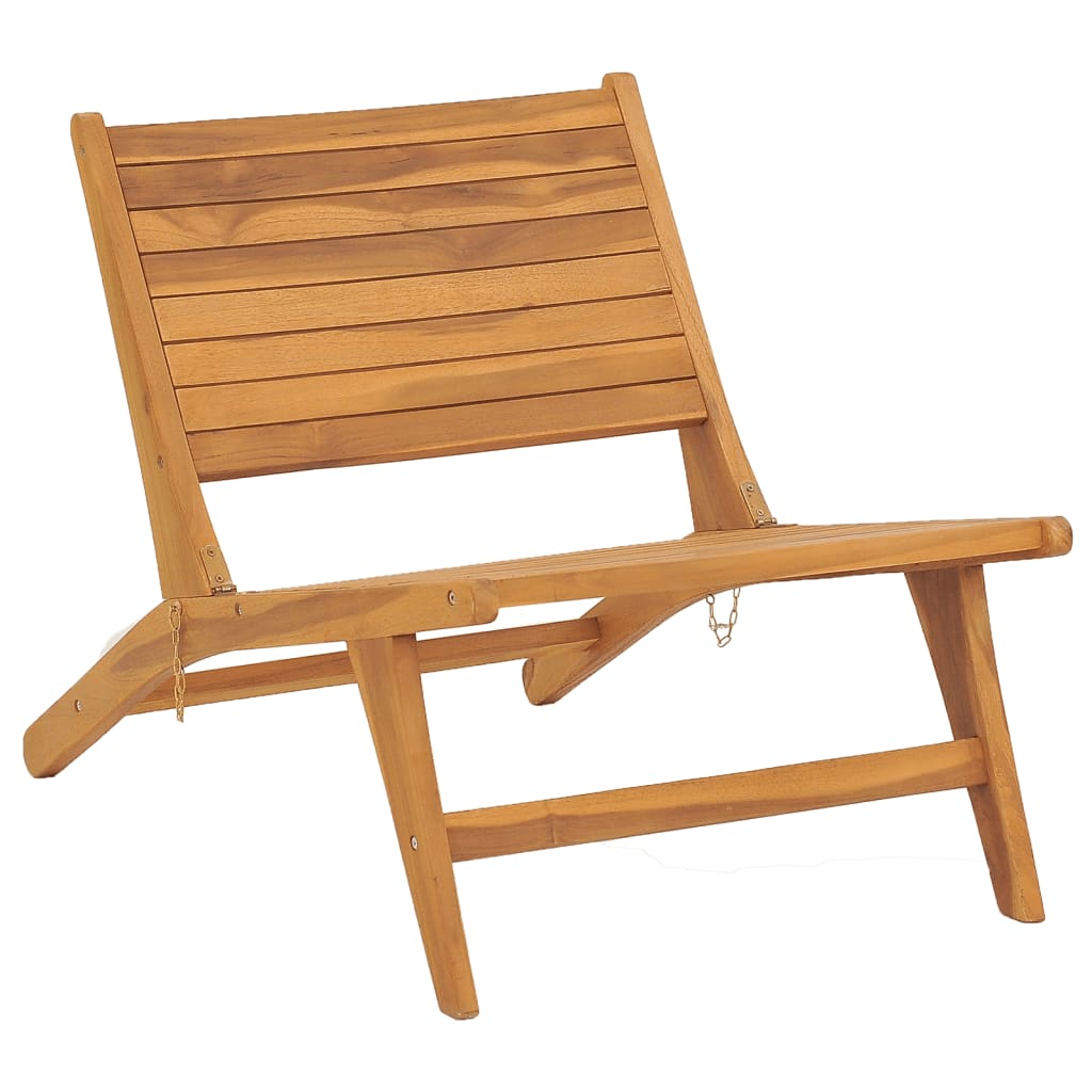 Garden Chair with Footrest Solid Teak Wood - OLBRIT