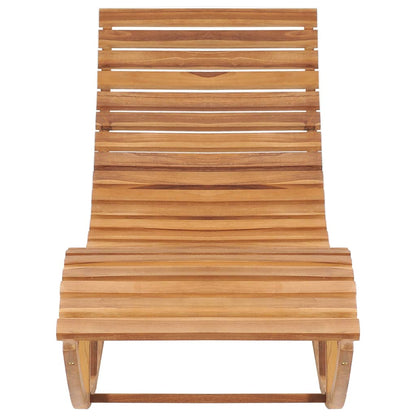 Rocking Sun Lounger Solid Teak Wood - OLBRIT