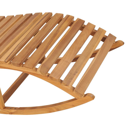 Rocking Sun Lounger Solid Teak Wood - OLBRIT