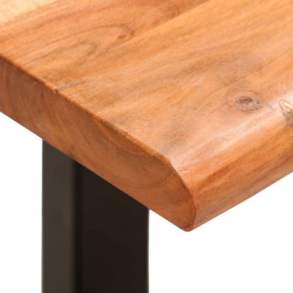 Live Edge Bench 110 cm Solid Acacia Wood and Steel - OLBRIT