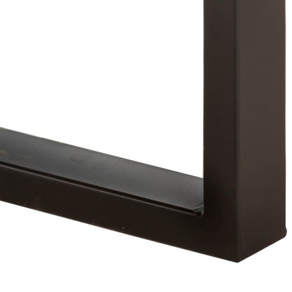 Bench 110 cm Solid Rough Mango Wood and Steel - OLBRIT