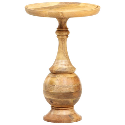 Round Side Table 43x43x66 cm Solid Mango Wood - OLBRIT