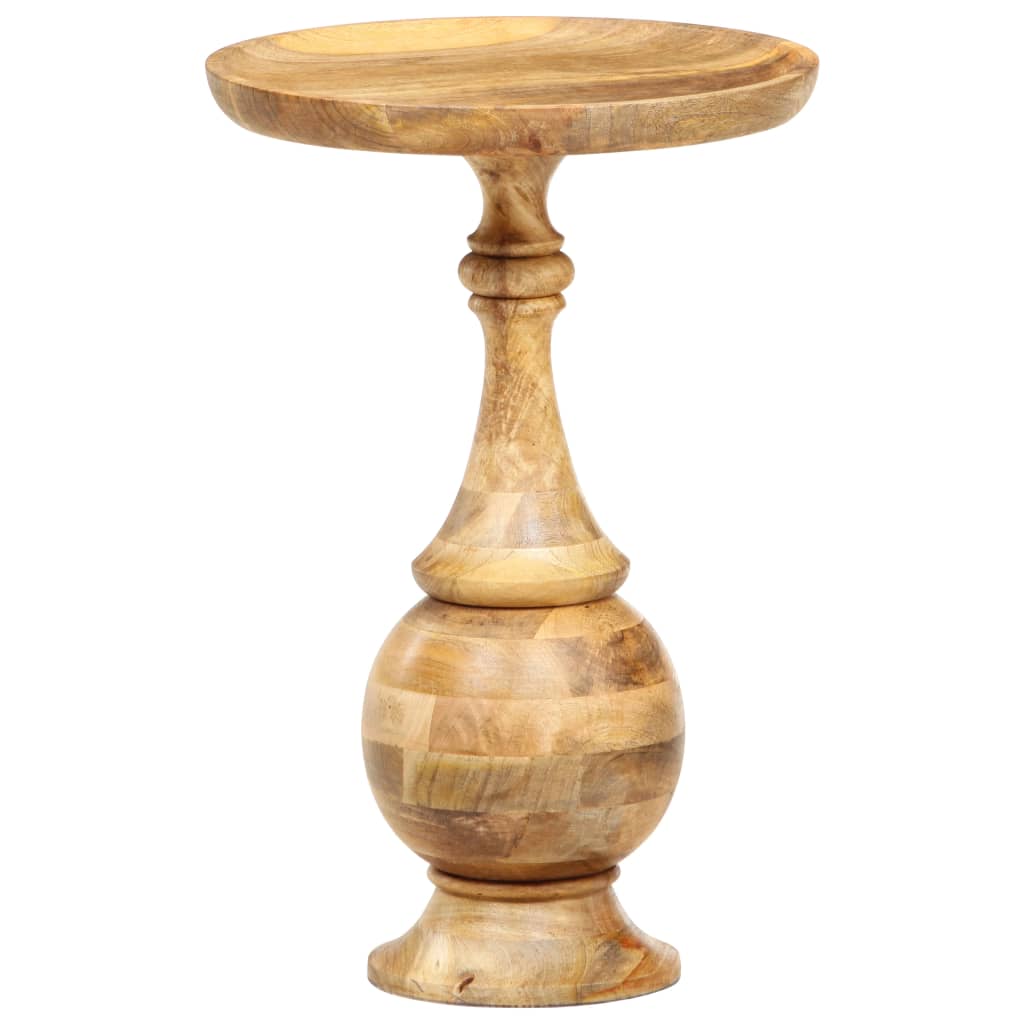 Round Side Table 43x43x66 cm Solid Mango Wood - OLBRIT