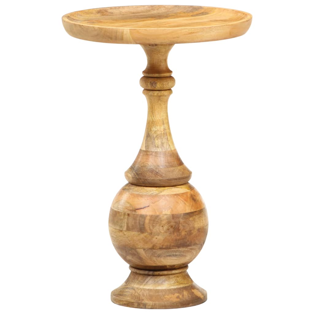 Round Side Table 43x43x66 cm Solid Mango Wood - OLBRIT