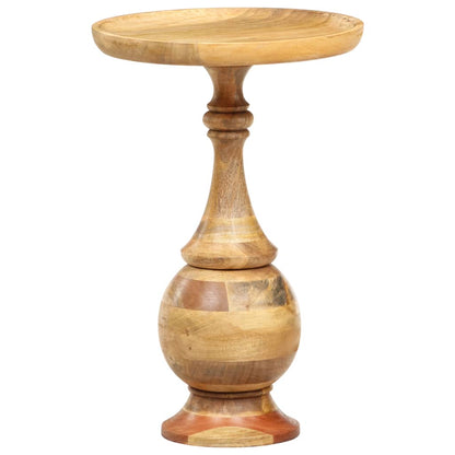 Round Side Table 43x43x66 cm Solid Mango Wood - OLBRIT