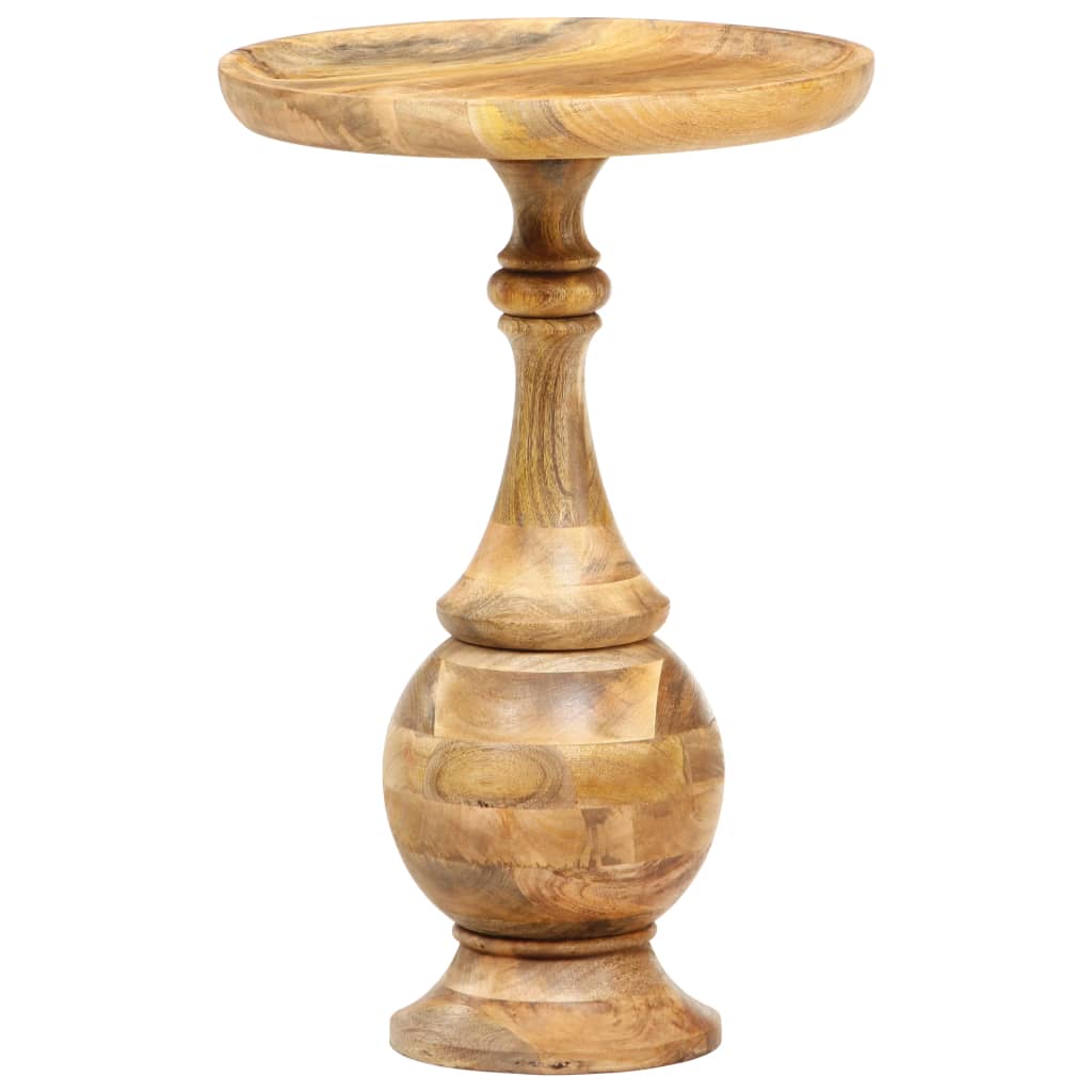 Round Side Table 43x43x66 cm Solid Mango Wood - OLBRIT