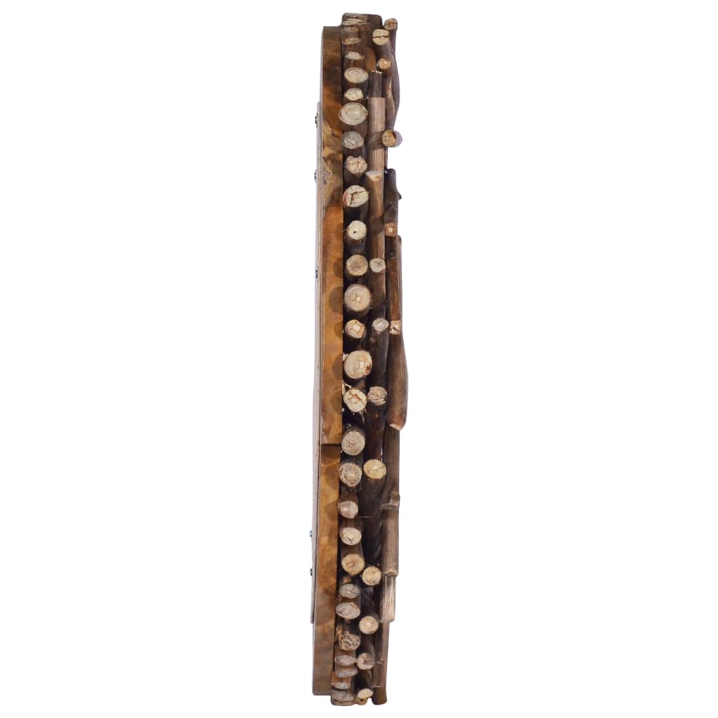 Wall Mirror 60 cm Teak Round - OLBRIT