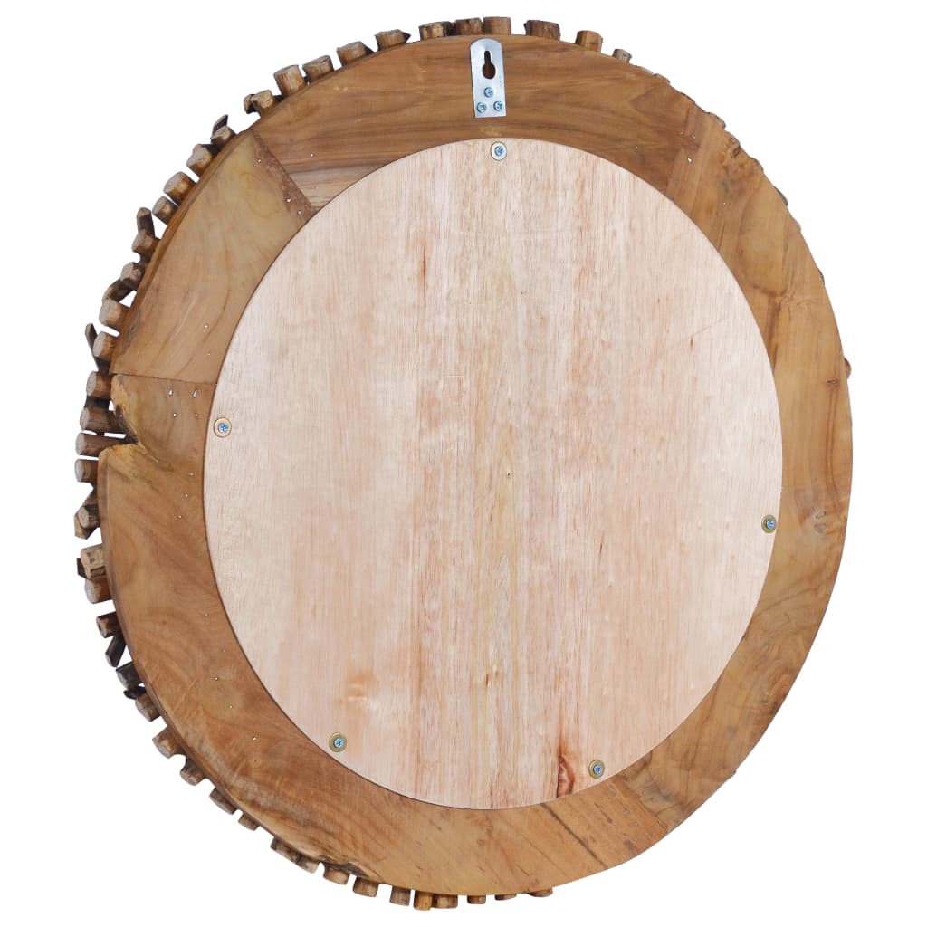Wall Mirror 60 cm Teak Round - OLBRIT