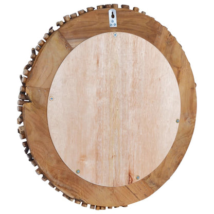 Wall Mirror 60 cm Teak Round - OLBRIT