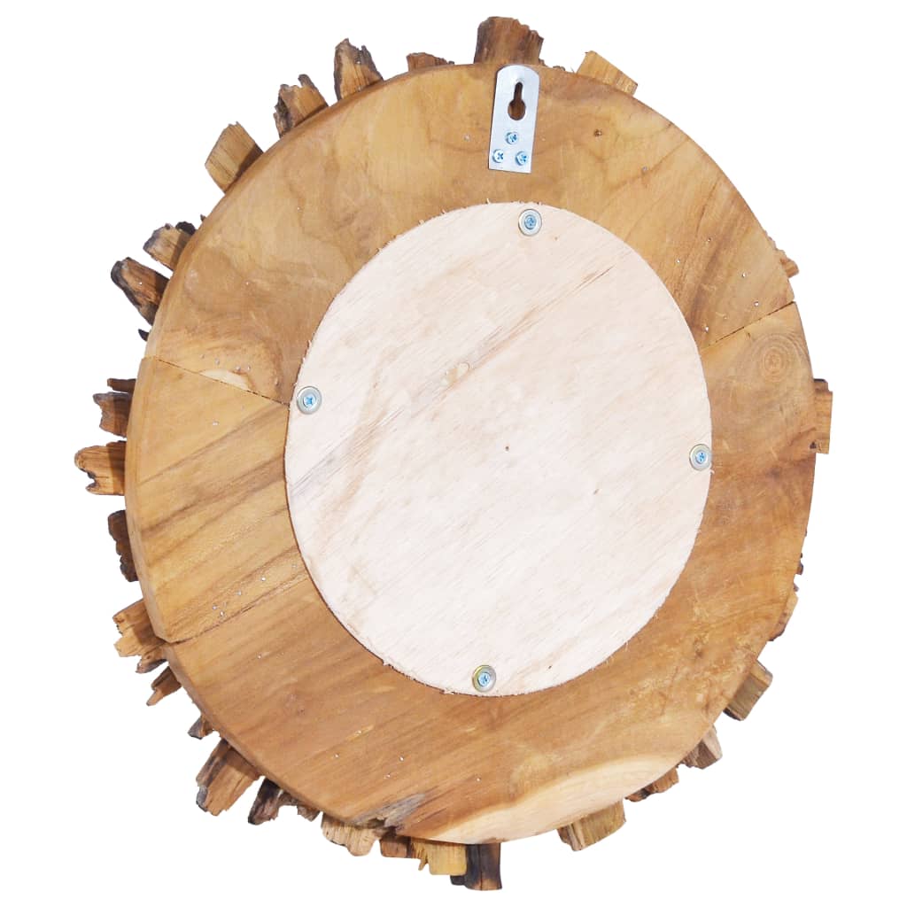 Wall Mirror 40 cm Teak Round - OLBRIT