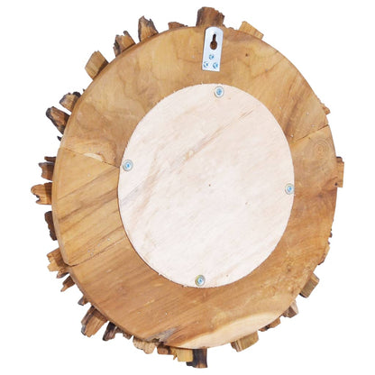 Wall Mirror 40 cm Teak Round - OLBRIT