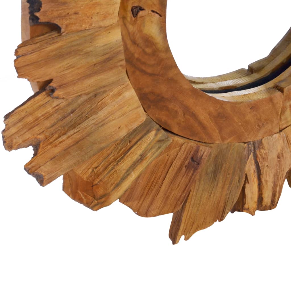 Wall Mirror 40 cm Teak Round - OLBRIT