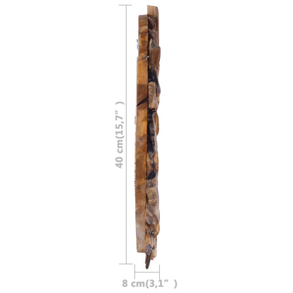 Wall Mirror 40 cm Teak Round - OLBRIT
