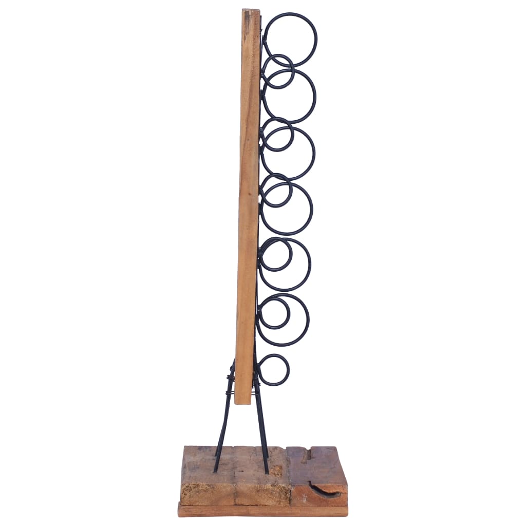 Wine Rack for 6 Bottles 35x35x100 cm Solid Teak Wood - OLBRIT