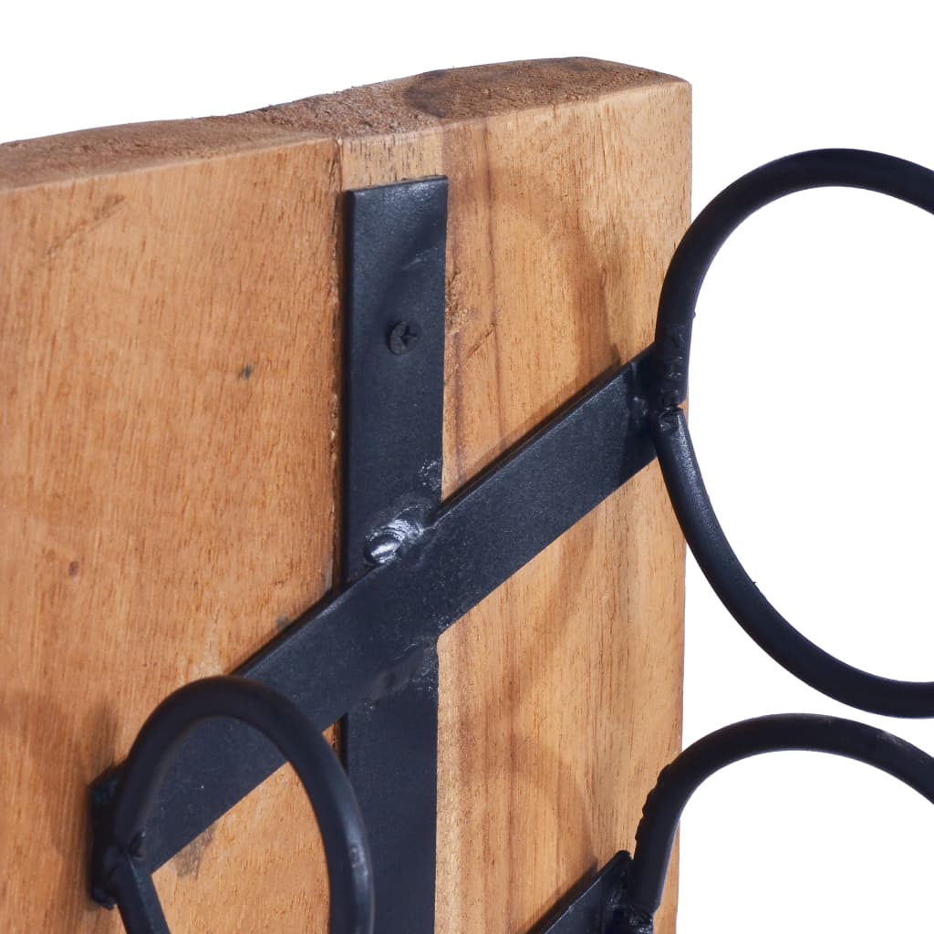 Wine Rack for 6 Bottles 35x35x100 cm Solid Teak Wood - OLBRIT