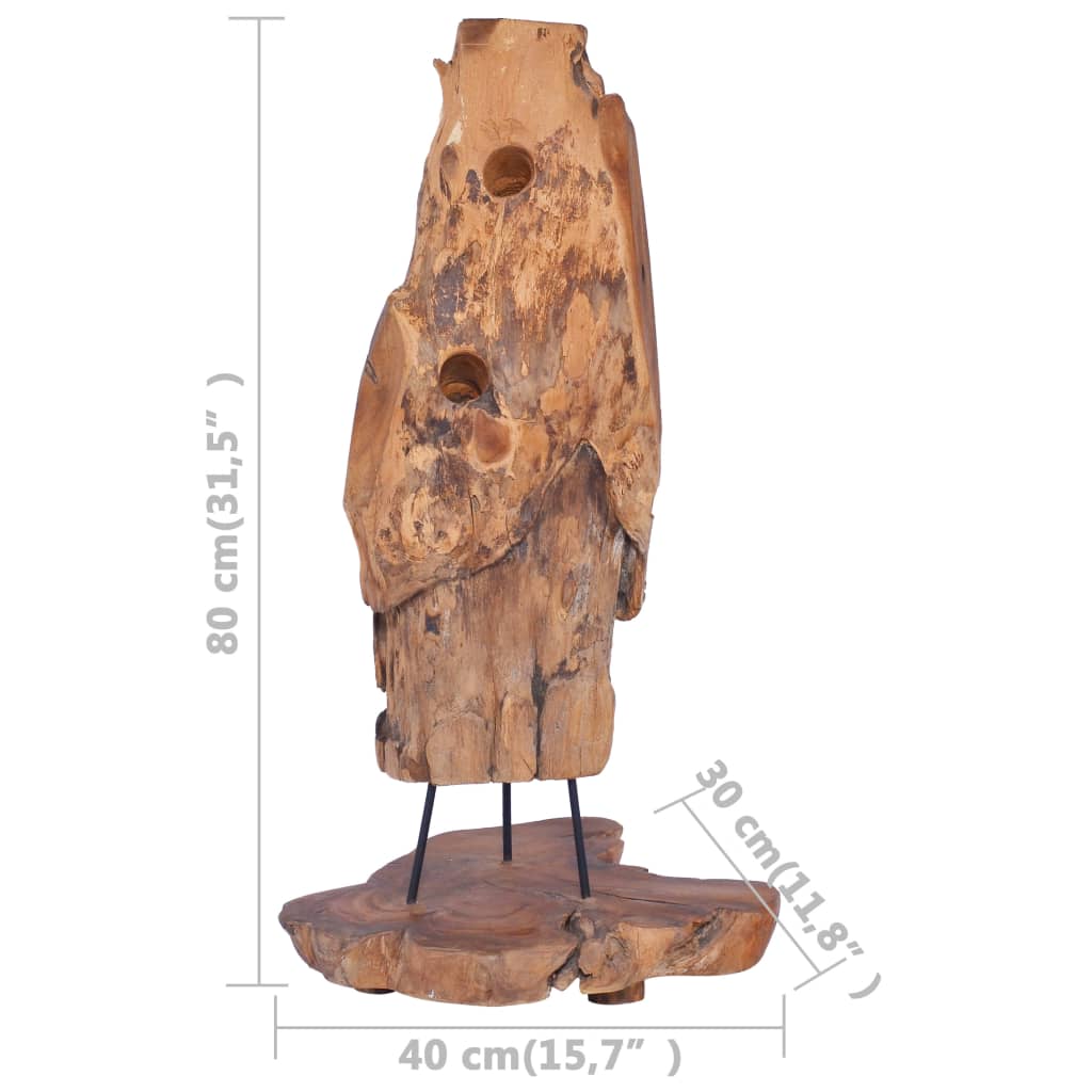 Wine Rack for 8 Bottles 40x30x80 cm Solid Teak Wood - OLBRIT